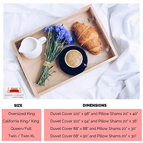 image for Kotton Culture Premium Duvet Cover 100% Egyptian Cotton 600 Thread Cou