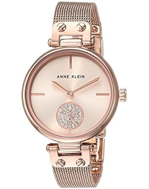 Women's Quartz Metal and Stainless Steel Dress Watch, Color:Rose Gold-Toned (Model: AK/3000RGRG)