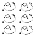 M Head Earpiece Headset PTT with Mic for 2-pin Motorola Two Way Radio 6 Pack