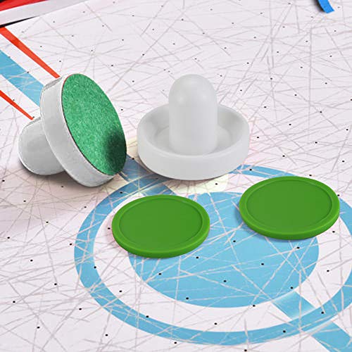 Wpxmer White Air Hockey Pushers and Extra Thick Pucks, Standard Size for Game Tables