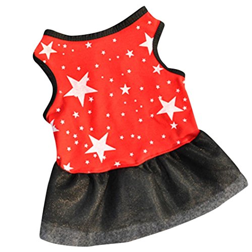 Kwok Pet Dog Puppy Tutu Princess Dress Dot Lace Skirt Party Costume Apparel