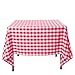 Waysle Square Tablecloth, 70 x 70 Inch, Red and White Checker Table Cloth for Square or Round Tables in Washable Polyester, Great for Wedding, Restaurant, Party, Banquet Decoration