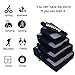 Uoobag 4 Packing Cubes Set Luggage Travel Organizers Carry-on Packing with Laundry Bag Black