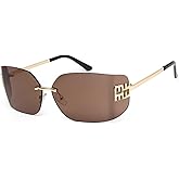 KENBO Futuristic Rimless Y2K Sunglasses for Women Men Fashion Wrap Around Frame Trendy Shield Frameless Design