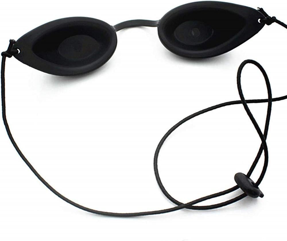 NA Safety Goggles Eye Patch Eyewear Glasses Safety Tanning Goggles Sunbed Tanning IPL Eye Protection with Portable Box for IPL Beauty Clinic Patient (Black) - Image 5