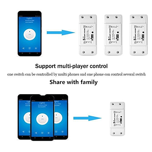 image for WIFI Switch, OXOQO Wireless Remote Timer Control Compatible with House