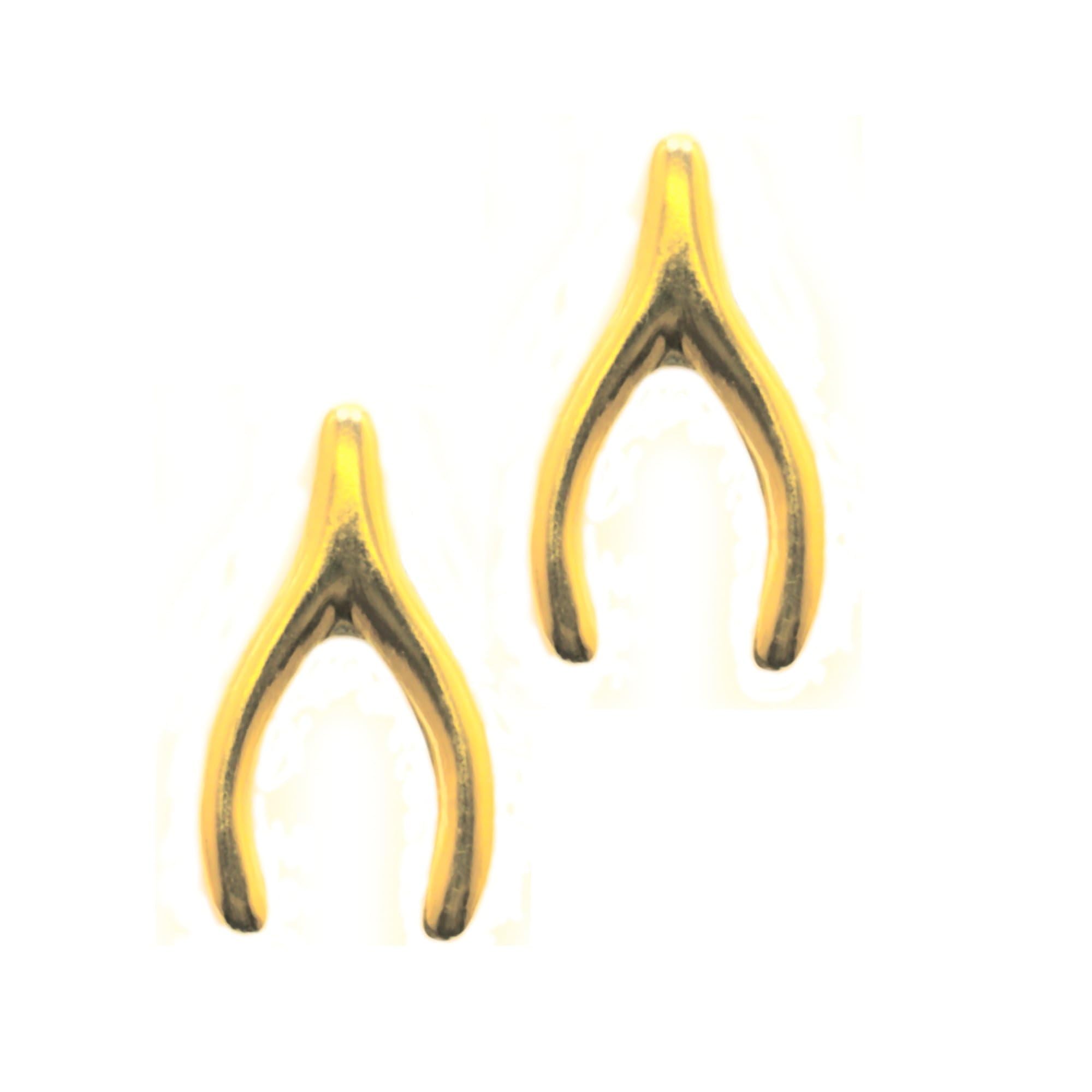Arranview Jewellery 9ct yellow gold wishbone stud earrings
