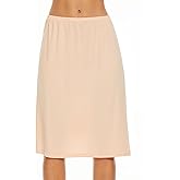 MANCYFIT Half Slips for Women Underskirt Dress Extender Lace Trim Knee Length Midi Skirt