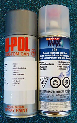 Faulkin 12 oz Chevrolet Paint Spray Can - Inferno Orange Basecoat WA502Q 2K Clear Coat