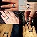 JunXin Black Gold Aquamarine Blue Diamond Antique Rings Princess Cut Wedding Size5/6/7/8/9/10/11(7)