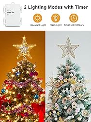 Christmas Tree Topper Star Lighted with Built-in
