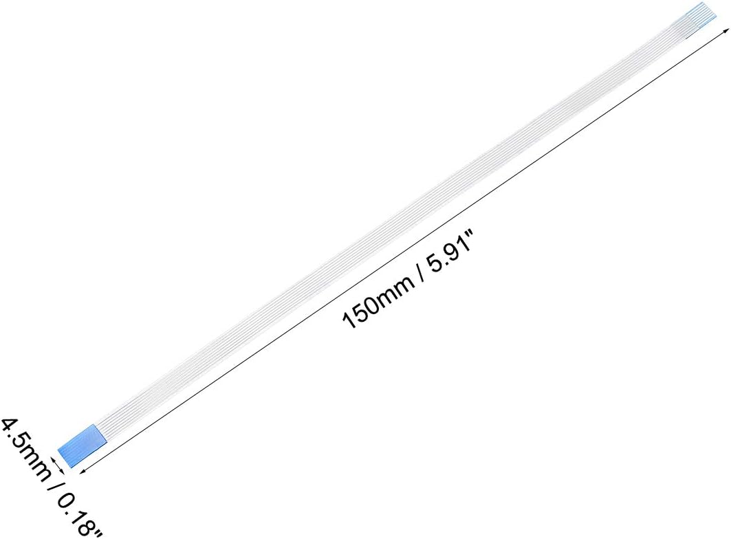 sourcing map Flexible Flat Cable, 8 Pins 0.5mm Pitch 150mm FPC FFC Flexible Ribbon Cable for LCD TV DVD Player Laptop 20Pcs (B Type) - Image 4