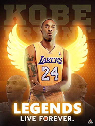 777 Tri-Seven Entertainment Kobe Bryant Poster Legends Live Forever Wall Art Print, 18x24, Multi-Color