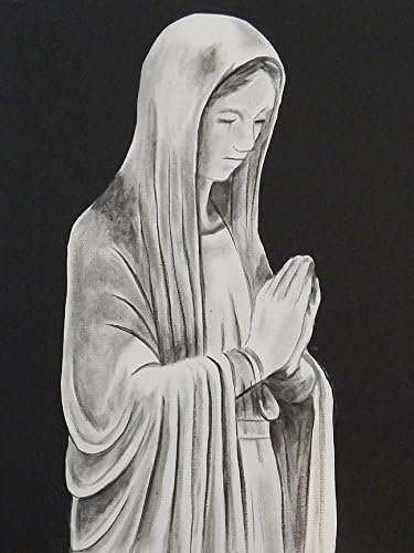 Praying Mary by Ed Capeau 30x24 Canvas Gallery Wrap Giclee Edition Art Print Poster Wall Decor Religious Church Pray Mother Mary Cross