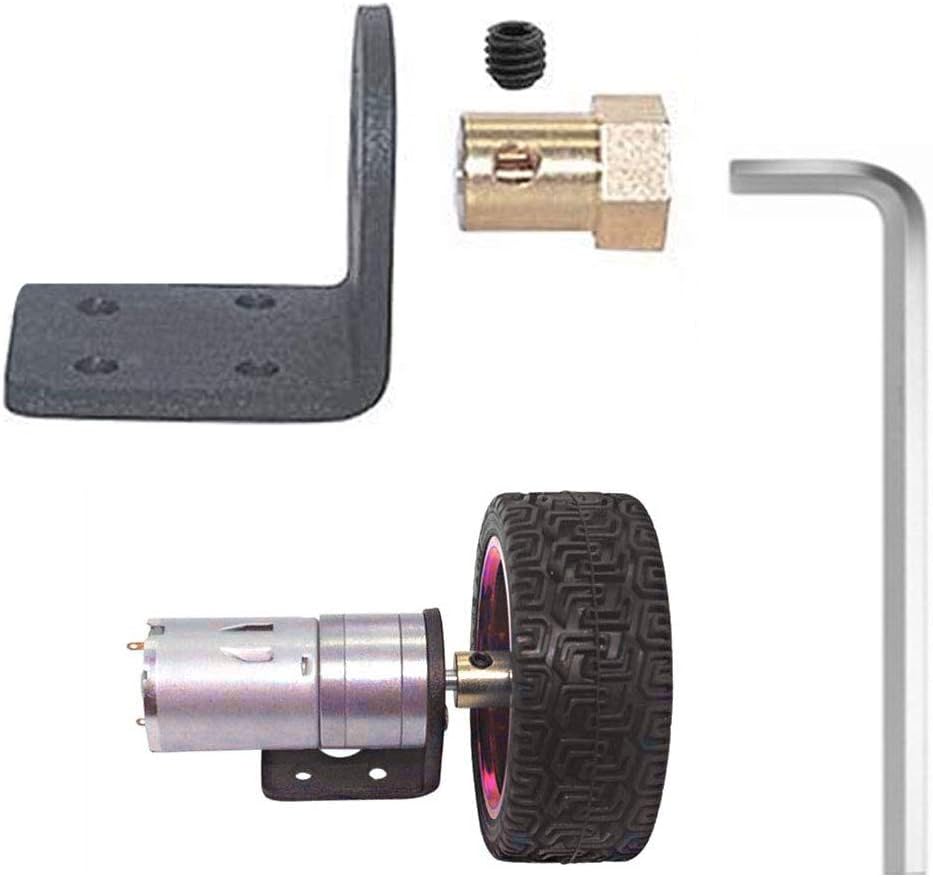 ManLee 4 Sets DC Gear Motors Mounting Bracket Fixed Mounting Holder with Matching Screws 37mm Iron Anti-Rust Gearbox for Electronic Locks Smart Cars Robots Cameras - - 