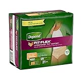 Depend Underwear for Women, Moderate Absorbency, Small/Medium, Pack/21