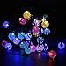 Solar String Lights Outdoor Crystal Ball Waterproof Globe String Lights Solar Powered Fairy Lighting for Garden Home Landscape Holiday Decorations (Multicolor)