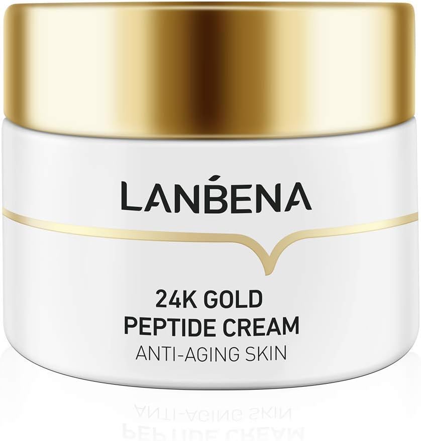 Mererke_Pretty Anti Aging Cream, Moisturizing Cream Night Cream for Face 24K Gold Peptide Wrinkle Facial Cream With Hyaluronic Acid Day and Night Anti Wrinkle Cream