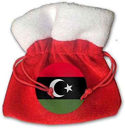 Libya Santa Clause Christmas Gift Bags Drawstring Bag Candy Bag For Children Holiday Wrapping Goodie Bags Party Favors