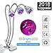 Led Grow Light, Lovebay Three Head Grow Lamp Clip on Plant Light with Flexible 360 Degree Gooseneck and 3 Work Modes for Indoor Plants Hydroponics Greenhouse Organic Office Home