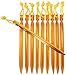 Raqpak Tent Stakes Aluminum Pegs 10 Pack with Pouch (Yellow, 7.5 Inches)