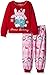 Komar Kids Girls' Big Girls' Snow Bunny 2pc Sleepwear Set, Pink, 2T