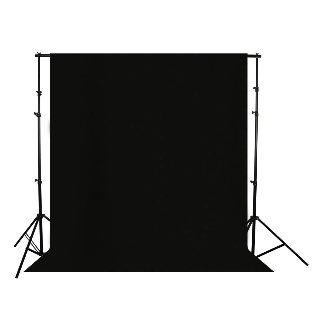 Photo 1 of 10 x 10FT/3 x 3M Black Opaque Photo Studio Backdrop Polyester Fabric Background for Photography (Background Only