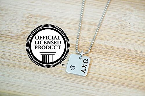 Alpha Chi Omega Mini Square Necklace - Official Licensed Product