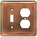 Franklin Brass 64355 Stamped Steel Round Single Toggle Switch/Duplex Outlet Wall Plate / Switch Plate / Cover, Antique Copper