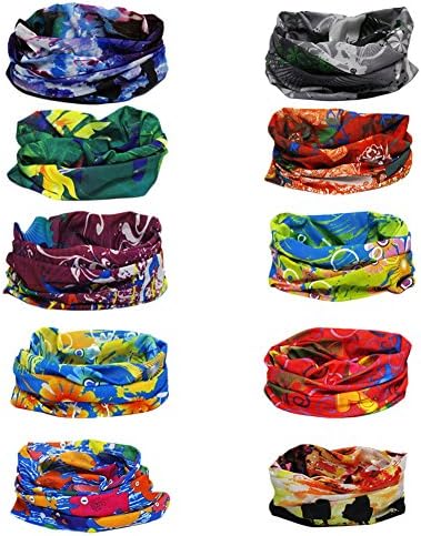 Outdoor Multi-use Seamless Headband Tube Bandana Headwrap Headscarves Fashion Magic Scarf 10 Pack
