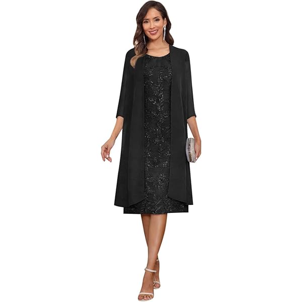 sl fashions mother of the bride dresses S.L. Fashions Women's Long V-Neck Flutter Sleeve A-Line Dress main image 1