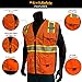 KwikSafety - Charlotte, NC - CLASSIC Safety Vest [JUMBO Pocket] Class 2 ANSI OSHA High Visibility Reflective Heavy Duty Mesh Zipper HiVis Construction HiViz Work Gear/Orange XL