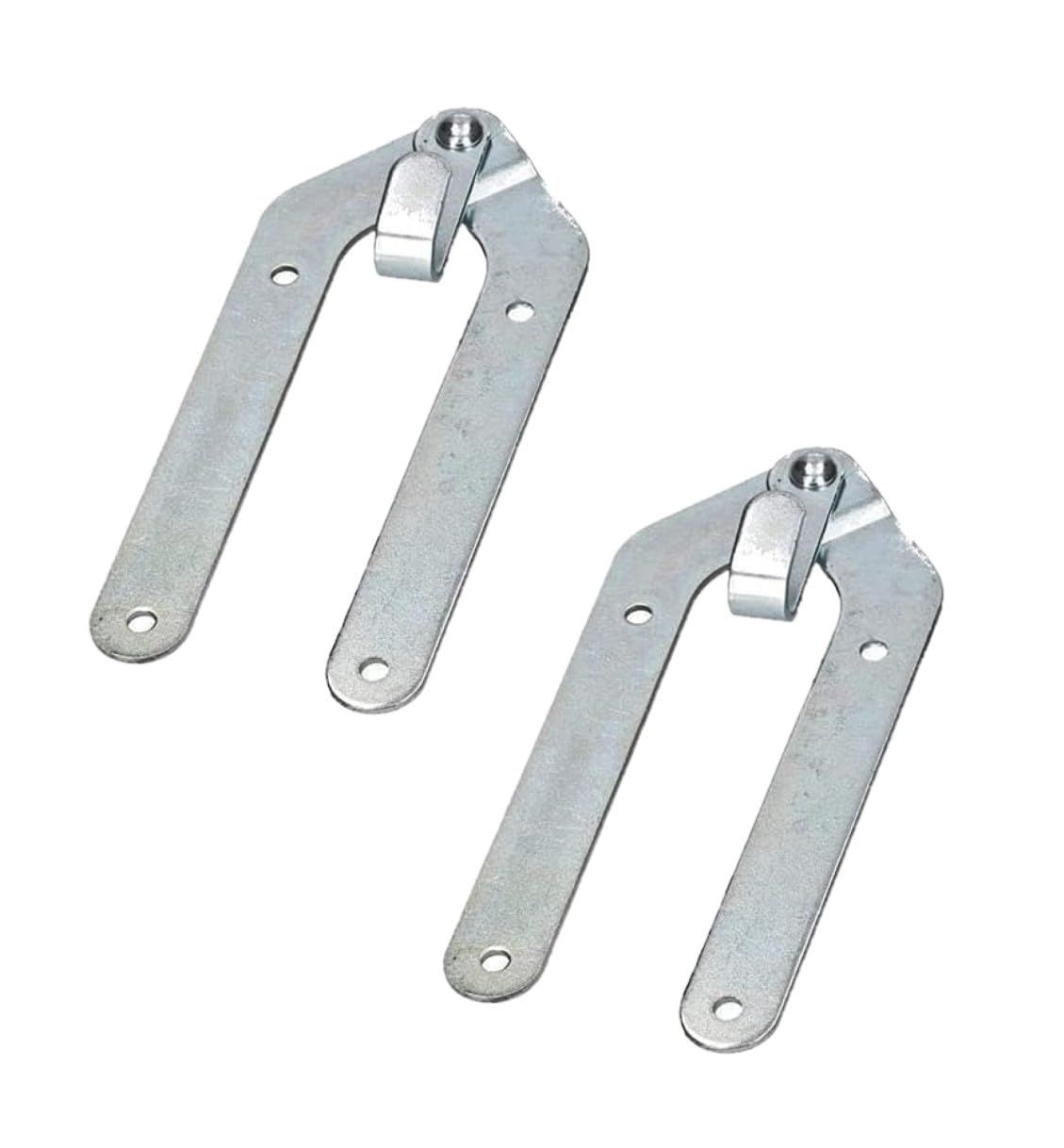 KOTARBAU® Set of 2 Ladder Bands with Hooks Ladder Hinge Galvanised Hinge Stepladder Tape Silver Ladder Band Opening 180 Degree Folding Ladder Tape Top Quality