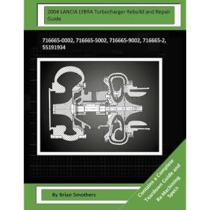 2004 LANCIA LYBRA Turbocharger Rebuild and Repair Guide: 716665-0002, 716665-5002, 716665-9002, 716665-2, 55191934 (Spanish Edition)