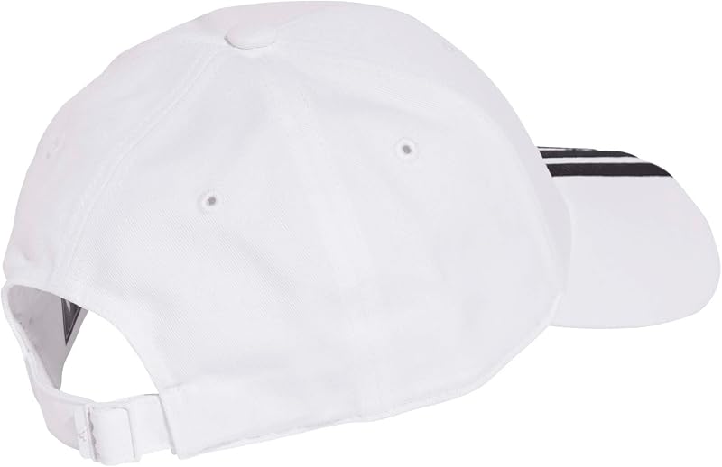 Unisex - Adulto Bball 3S New Logo Hat, White/Black, XS-S