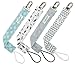Pacifier Clip by Matimati Baby - 4 Pack - Unisex Modern Designs - Great Pacifier /Teething Ring Holder (Ants & Houses)