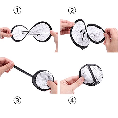 ZXSWEET 4 PCS Foldable Round Beautiful Pattern Handheld Folding Fans Cooling Pocket Great Wedding Decoration, Birthdays, Home Gifts, Alphabet and Fruit Series