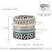 D EXCEED Ladies Gift Idea Fashion Silver Twisted Swirl Enamel Stackable Ring Set for Women