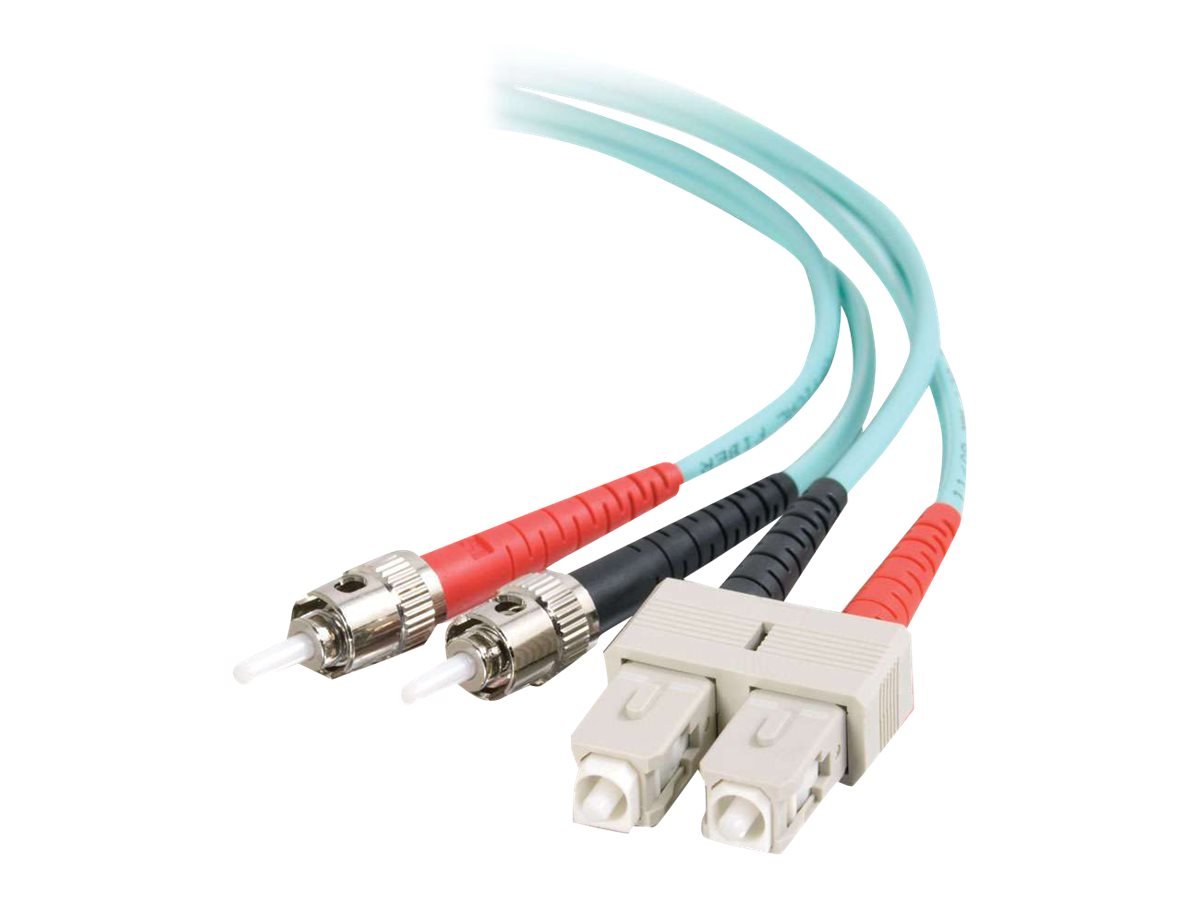 C2G 1m Fibre/Fiber Optic Cable for 10Gb Base-SR and 10GBase-LRM SC/ST 10Gb LSZH Duplex Multimode 50/125 Fibre
