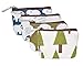 iSuperb Pack of 4 Canvas Coin Purse Change Cash Bag Forest and Animals Pattern Small Purse Wallets with Zipper 4.3x3.5 inch (Forest and Animals)