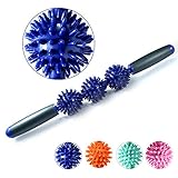 Premium Muscle & Cellulite Massage Sticks for Back, Leg, Foot, Neck, & Abs, Fascia Fat Blaster Stick, Myofascial Release Massager Balls to Relieve Deep Tissue Soreness, Stress, Aches & Pains(N Blue)