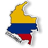 Colombia Map with Flag Magnet - for Car or Fridge | Travel Souvenir for Refrigerator, Car &amp; Locker, 4.5 inch
