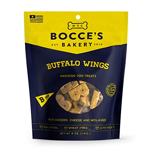 Bocce'S Bakery Buffalo Wings Biscuits Bag Dog Treat, 5 Oz