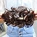 Gracefulvara Wavy Curly Synthetic Bun Cover Hairpiece Clip in Scrunchie Hair Extensions Chic (Dark brown)