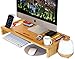 ROYAL CRAFT WOOD Computer Monitor Stand Riser - Laptop Stand and Desk Organizer with Keyboard Storage and IPad Tablet Cellphone Slots - Stylish Bamboo Printer iMac LCD TV PC Monitor Stands