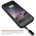 Trianium Atomic S 4000mAh Battery Case Compatible with iPhone 6s Plus and iPhone 6 Plus (5.5-inch) Phone -Extended Battery Charging Power Case - Black