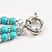 Jane Stone Turquoise Blue Bubble Necklace 3-Layer Illusion Necklace Wedding Bridal Jewelry (Fn0659-Turquoise Blue*)