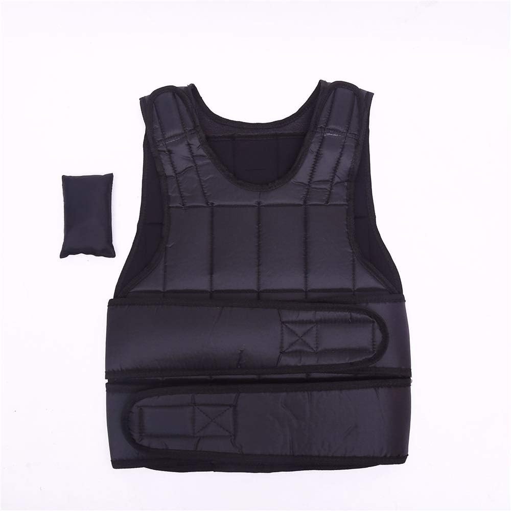 JKGLD Weighted Vest Workout Equipment Weight-Bearing Vest Running Sandbag Male Fitness Sports Training Adjustable Weight Invisibility for Men Women (Color : Black, Size : 10kg)