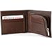 Mens Leather Wallet Zipper Coin Purse 6 Card Slots 3 More Pockets 2 Bill Section Antique Brown