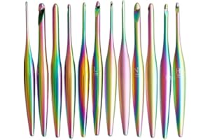 Furls Crochet Hook, Limited Edition Matte Aura Streamline Metal, Ergonomic Handle Crochet Hooks 7" (Matte, J - 6.00MM)